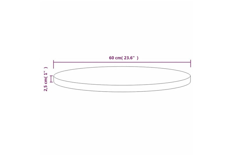 Bordplate 60x2,5 cm heltre furu - Brun - Møbler - Bord - Bordtilbehør - Bordplate
