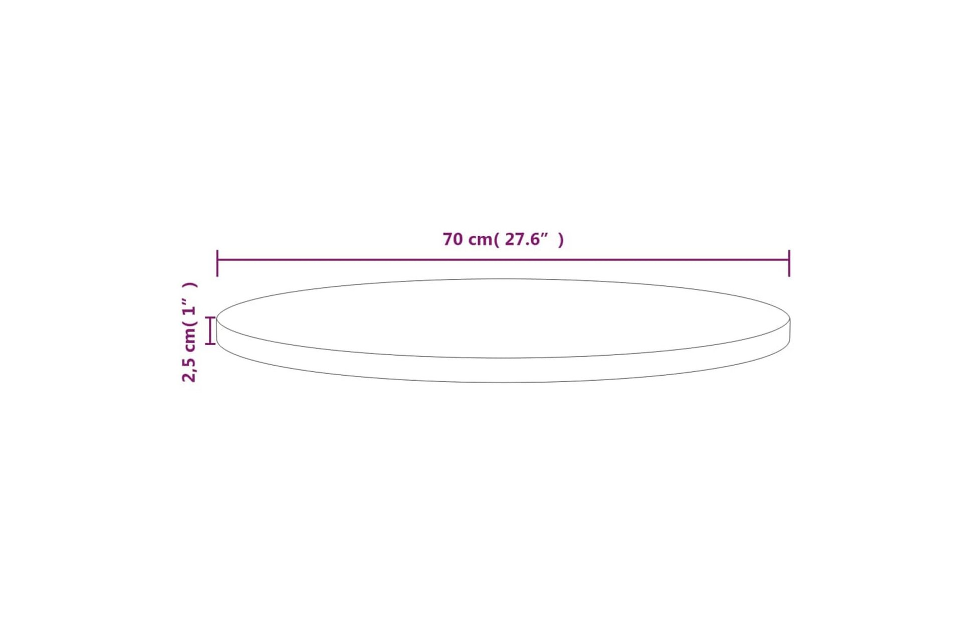 Bordplate 70x2,5 cm heltre furu - Brun - Møbler - Bord - Bordtilbehør - Bordplate