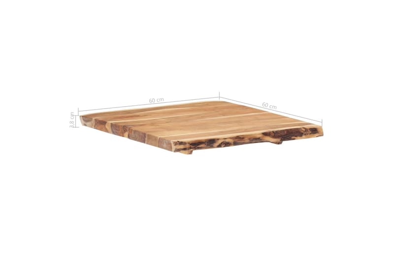 Bordplate heltre akasie 60x60x3,8 cm - Møbler - Bord - Bordtilbehør - Bordplate