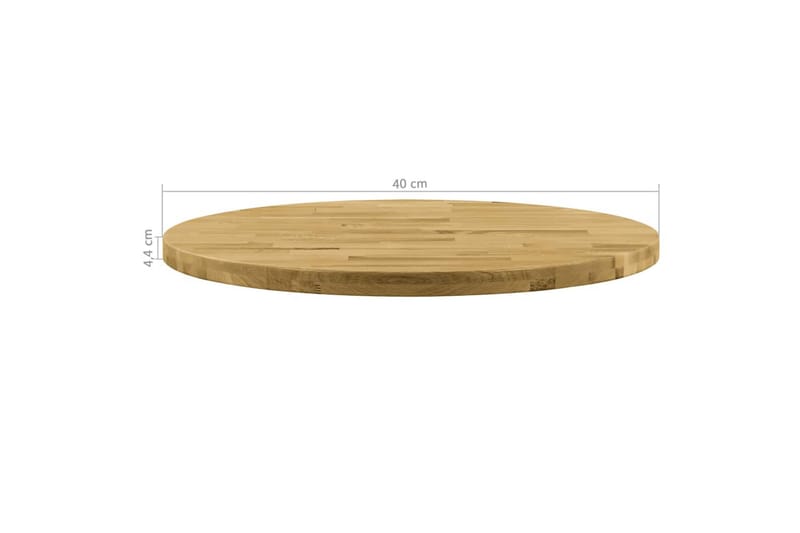 Bordplate heltre eik rund 44 mm 400 mm - Møbler - Bord - Bordtilbehør - Bordplate