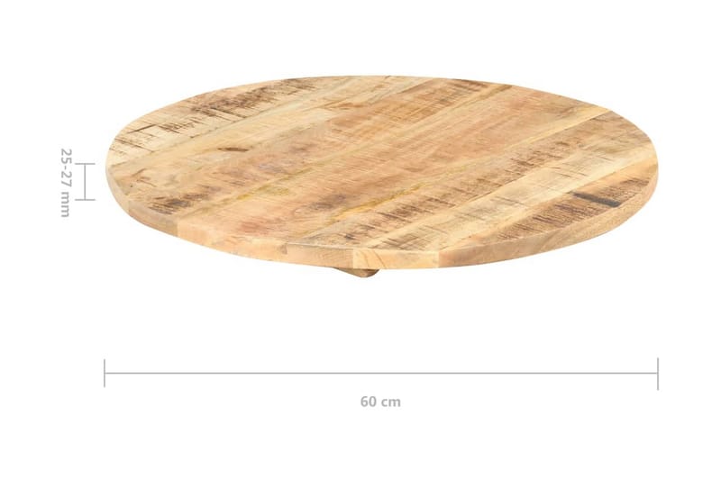Bordplate heltre mango 25-27 mm 60 cm - Brun - Møbler - Bord - Bordtilbehør - Bordplate
