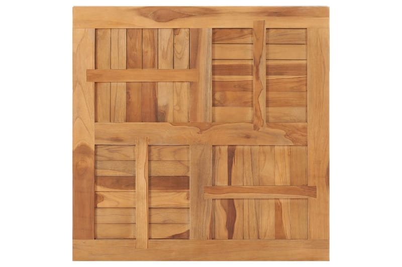 Bordplate heltre teak kvadratisk 80x80x2,5 cm - Møbler - Bord - Bordtilbehør - Bordplate