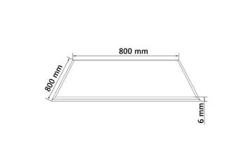 Bordplate herdet glass kvadratisk 800x800 mm - Møbler - Bord - Bordtilbehør - Bordplate