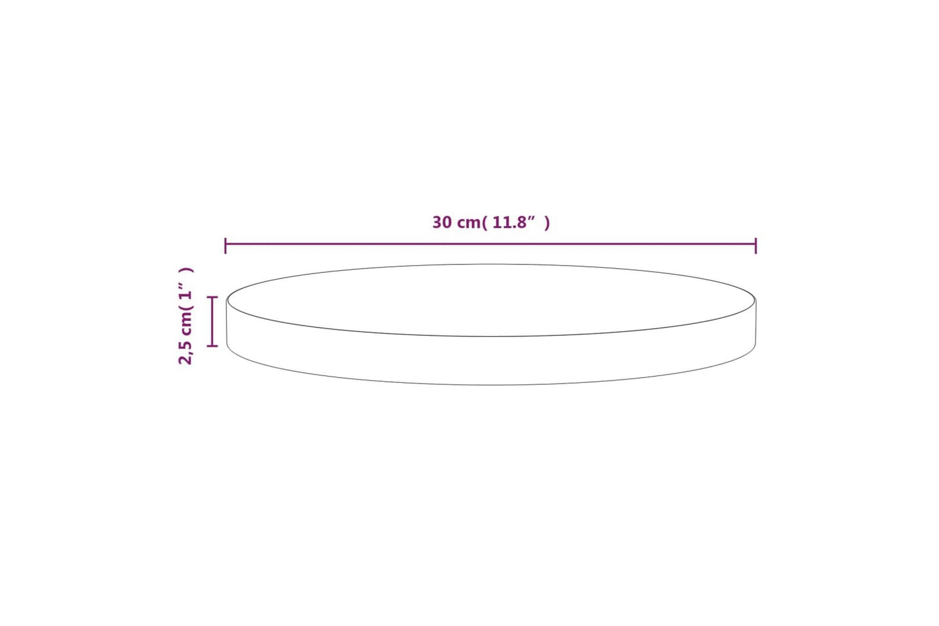 Bordplate hvit 30x2,5 cm heltre furu - Hvit - Møbler - Bord - Bordtilbehør - Bordplate