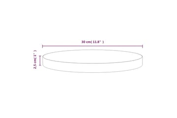 Bordplate hvit 30x2,5 cm heltre furu - Hvit - Møbler - Bord - Bordtilbehør - Bordplate