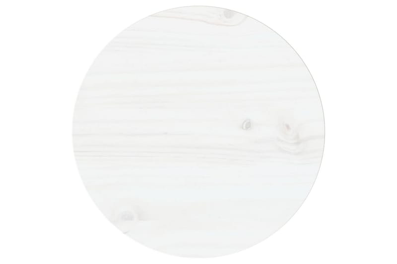 Bordplate hvit 30x2,5 cm heltre furu - Hvit - Bordplate