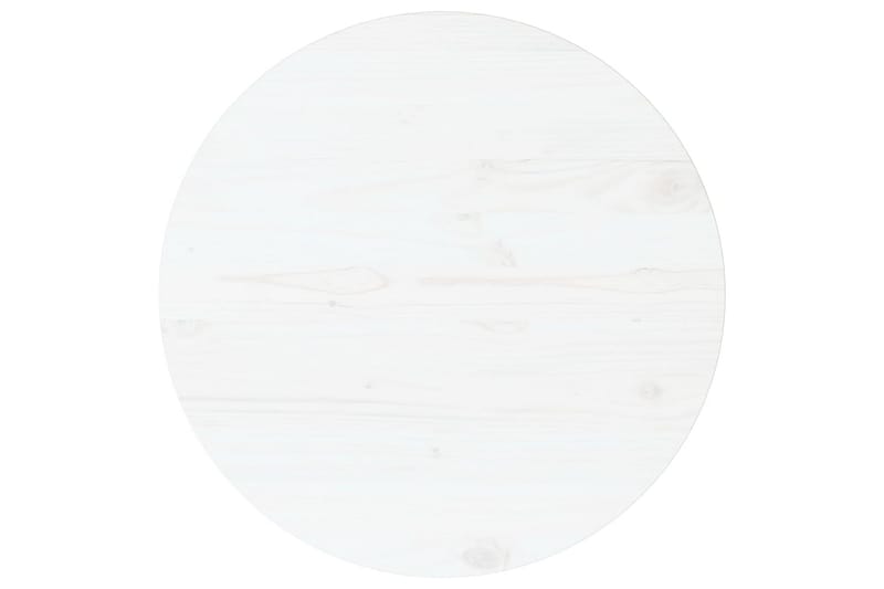 Bordplate hvit 70x2,5 cm heltre furu - Hvit - Bordplate