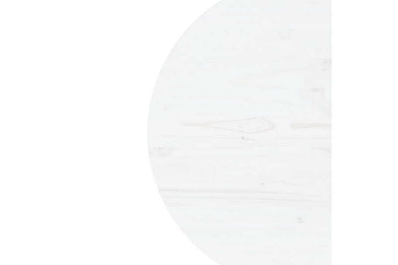 Bordplate hvit 70x2,5 cm heltre furu - Hvit - Bordplate