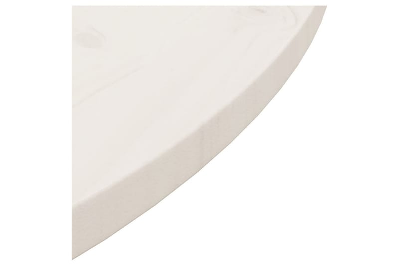 Bordplate hvit 80x2,5 cm heltre furu - Hvit - Bordplate