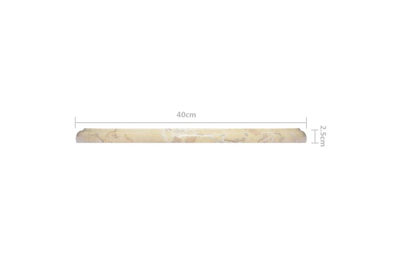 Bordplate kremhvit Ø40x2,5 cm marmor - Krem - Møbler - Bord - Bordtilbehør - Bordplate
