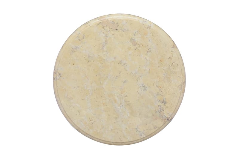 Bordplate kremhvit Ø40x2,5 cm marmor - Krem - Bordplate
