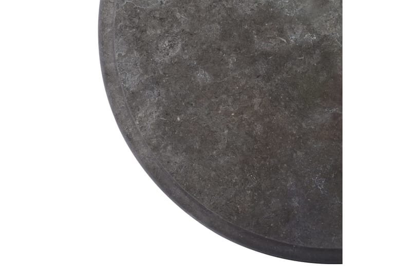 Bordplate svart Ø40x2,5 cm marmor - Svart - Bordplate