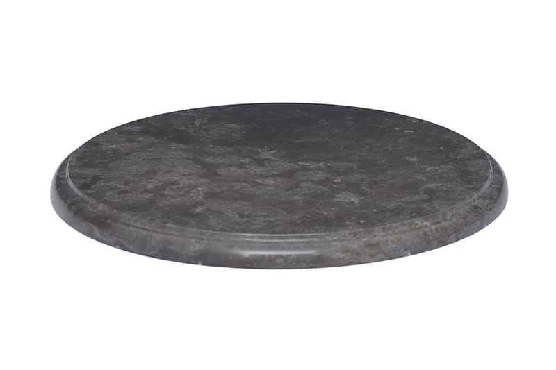 Bordplate svart Ø40x2,5 cm marmor - Svart - Bordplate