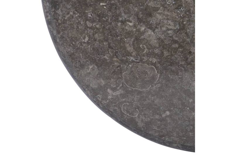Bordplate svart Ø60x2,5 cm marmor - Svart - Bordplate
