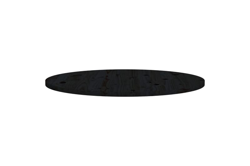 Bordplate svart 90x2,5 cm heltre furu - Svart - Bordplate