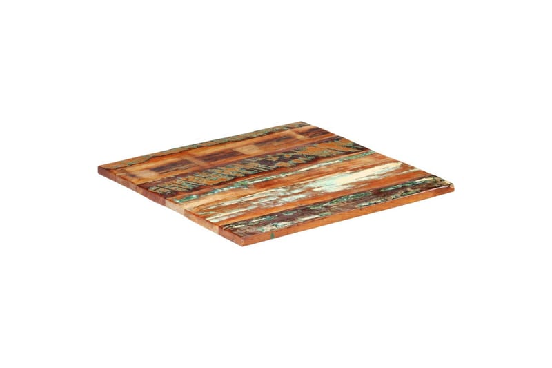 Firkantet bordplate 70x70 cm 25-27 mm gjenvunnet heltre - Møbler - Bord - Bordtilbehør - Bordplate