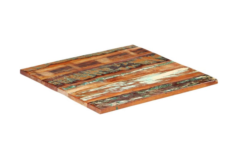 Firkantet bordplate 80x80 cm 25-27 mm gjenvunnet heltre - Møbler - Bord - Bordtilbehør - Bordplate