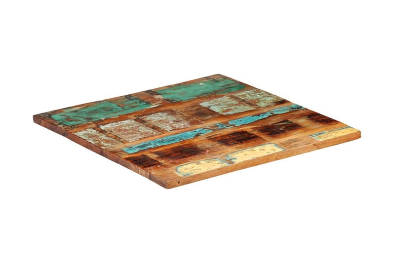 Firkantet bordplate 80x80 cm 25-27 mm gjenvunnet heltre - Møbler - Bord - Bordtilbehør - Bordplate