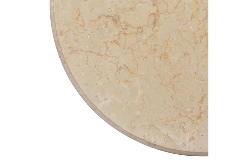 Bordplate kremhvit Ø50x2,5 cm marmor - Krem - Bordplate