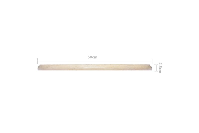 Bordplate kremhvit Ø50x2,5 cm marmor - Krem - Møbler - Bord - Bordtilbehør - Bordplate
