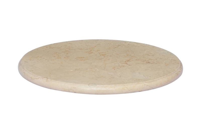 Bordplate kremhvit Ø50x2,5 cm marmor - Krem - Møbler - Bord - Bordtilbehør - Bordplate