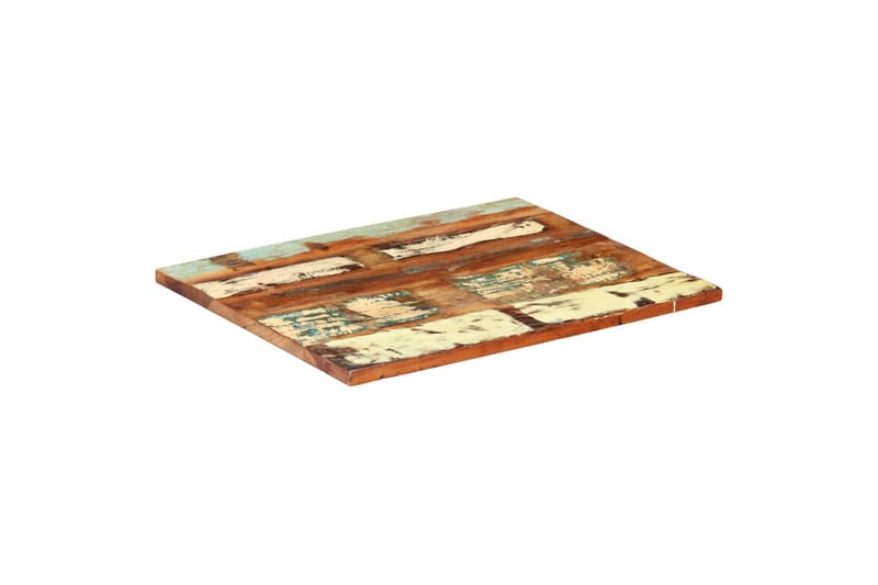 Rektangulær bordplate 70x80 cm 25-27 mm gjenvunnet heltre - Møbler - Bord - Bordtilbehør - Bordplate