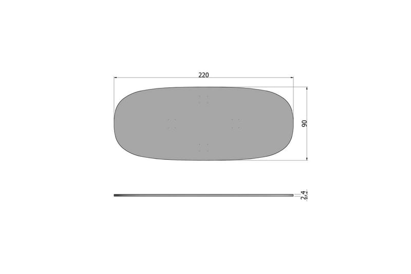 Bordplate Tablo Eik Oval - Ubehandlet - Møbler - Bord - Bordtilbehør - Bordplate