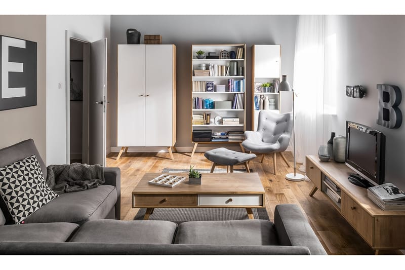 Nature Skuff til Sofabord Hvit / Nature - VOX - Møbler - Bord - Bordtilbehør