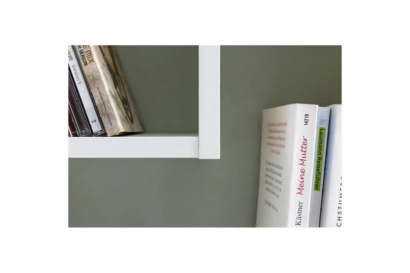 Vegghylle Wohnling melaminbelagt MDF, oppbevaringshylle, moderne stil Hvit - Hvit - Oppbevaring - Hyller - Bokhylle