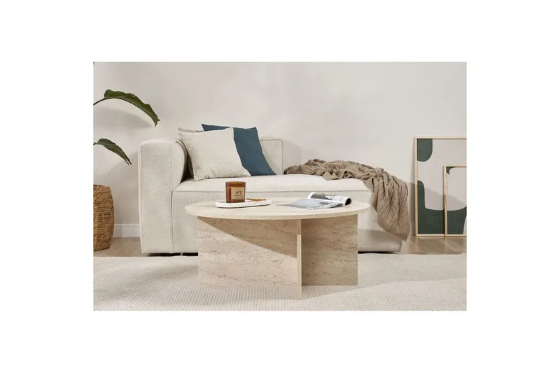 Boro Sofabord 90 cm - Beige - Møbler - Bord - Sofabord