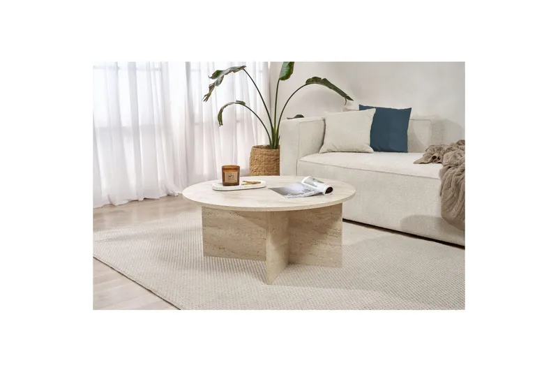 Boro Sofabord 90 cm - Beige - Møbler - Bord - Sofabord