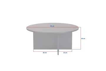 Boro Sofabord 90 cm - Svart - Møbler - Bord - Sofabord