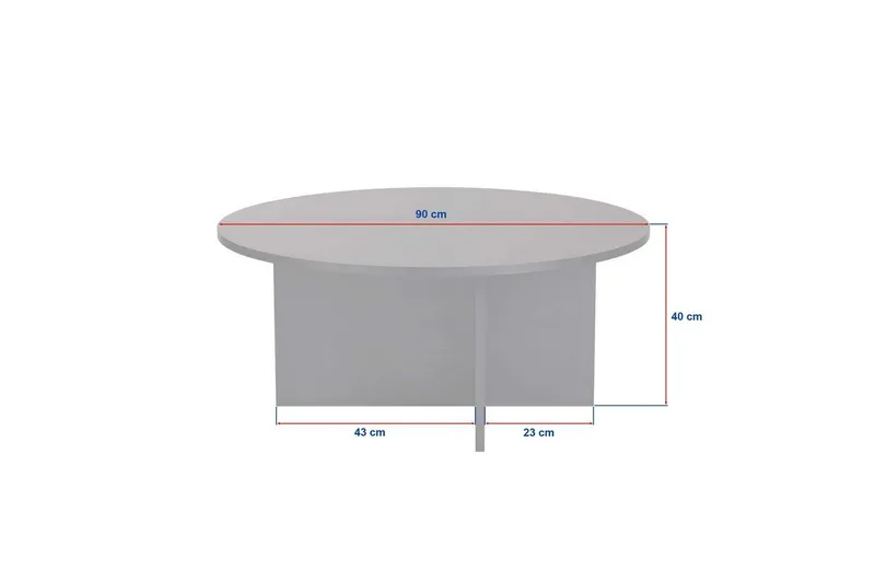 Boro Sofabord 90 cm - Svart - Møbler - Bord - Sofabord