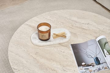 Boro Sofabord 90x40x90 cm - Travertine og Walnut - Møbler - Bord - Sofabord