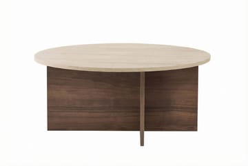 Boro Sofabord 90x40x90 cm - Travertine og Walnut - Møbler - Bord - Sofabord