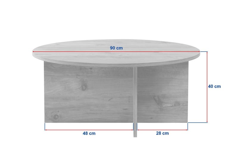 Boro Sofabord 90x40x90 cm - Travertine og Walnut - Møbler - Bord - Sofabord