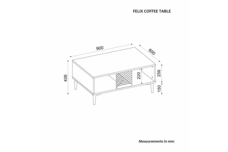 Botswana Stuebord 90 cm - Antrasitt - Møbler - Bord - Sofabord
