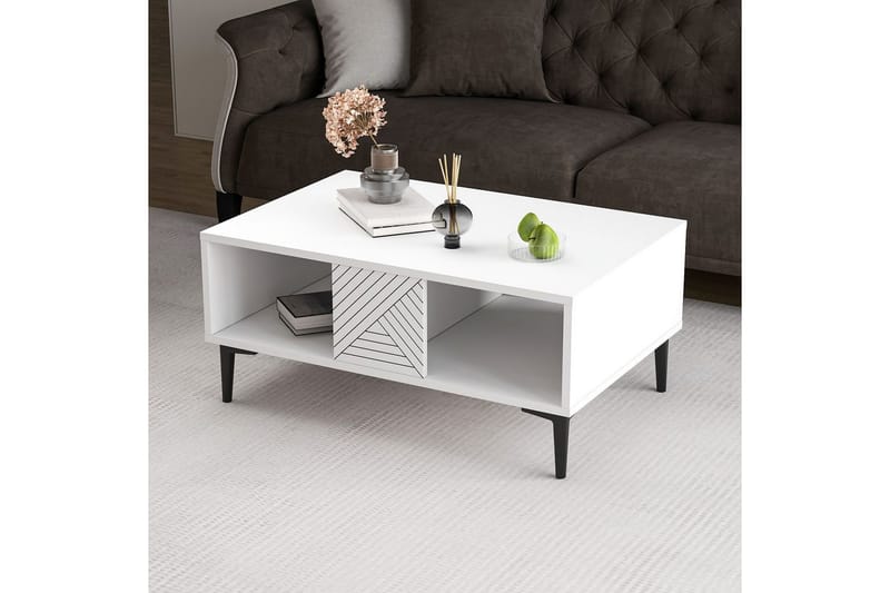 Botswana Stuebord 90 cm - Hvit - Møbler - Bord - Sofabord
