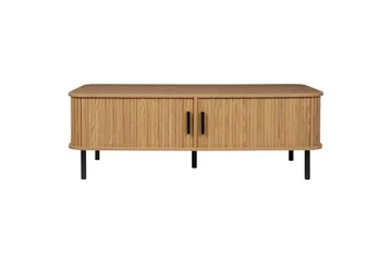 Bradley Salongbord 120 cm med Oppbevaring i Tre med Metallben - Brun|Svart - Møbler - Bord - Sofabord