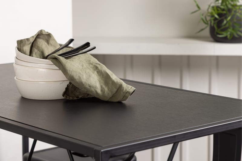 Brea Barbord 60x120 cm med 4 Tempe Stoler - Sort - Møbler - Bord - Barbord & ståbord