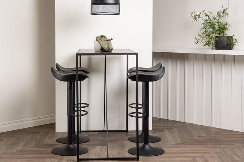 Brea Spisegruppe 120 cm Rektangulær med 4 Adesto Stoler - Sort - Møbler - Bord - Spisegrupper