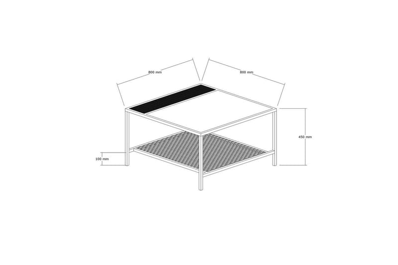 Brightmere Sofabord 80 cm - Brun/Svart - Møbler - Bord - Sofabord