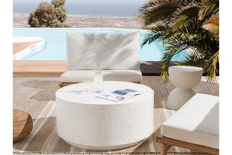 Bruder Sofabord 90 cm Rund - Hvit - Møbler - Bord - Sofabord