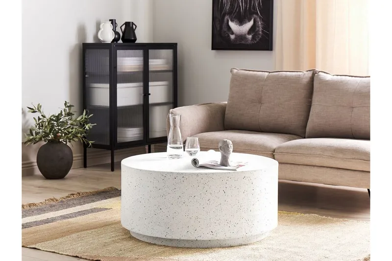 Bruder Sofabord 90 cm Rund - Hvit - Møbler - Bord - Sofabord