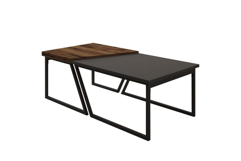 Bulskoll Stuebord 120 cm - Antrasitt/Valnøtt - Møbler - Bord - Sofabord