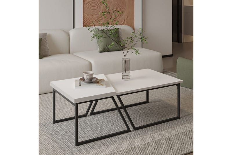 Bulskoll Stuebord 120 cm - Hvit - Møbler - Bord - Sofabord