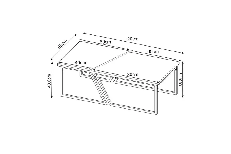Bulskoll Stuebord 120 cm - Travertin - Møbler - Bord - Sofabord