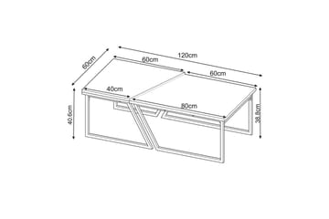 Bulskoll Stuebord 120 cm - Travertin - Møbler - Bord - Sofabord