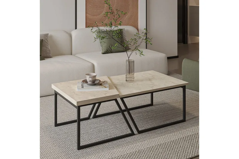 Bulskoll Stuebord 120 cm - Travertin - Møbler - Bord - Sofabord