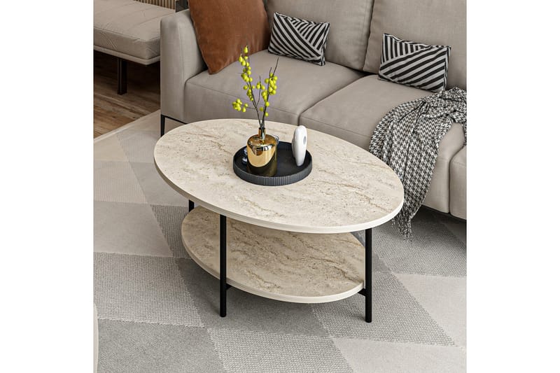 Burata Sofabord 90 cm - Beige - Møbler - Bord - Sofabord